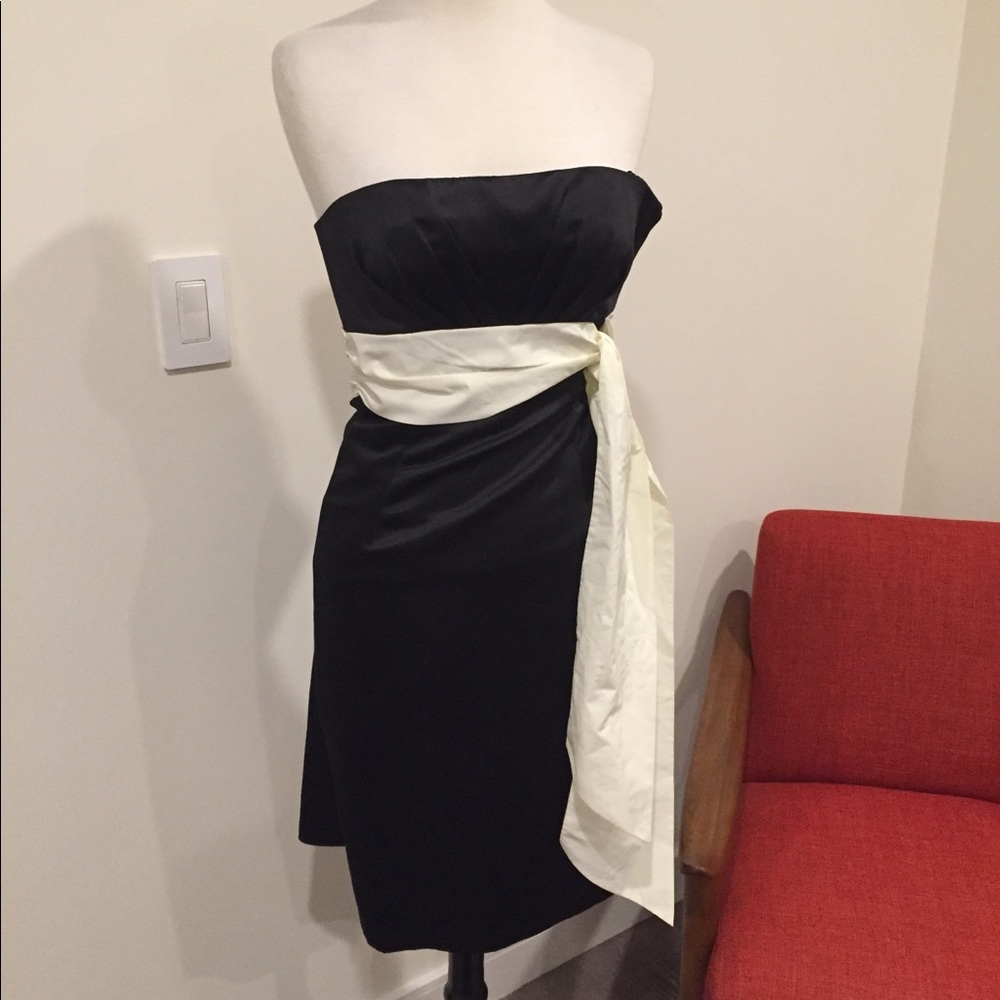 BCBG MaxAzria strapless satin dress